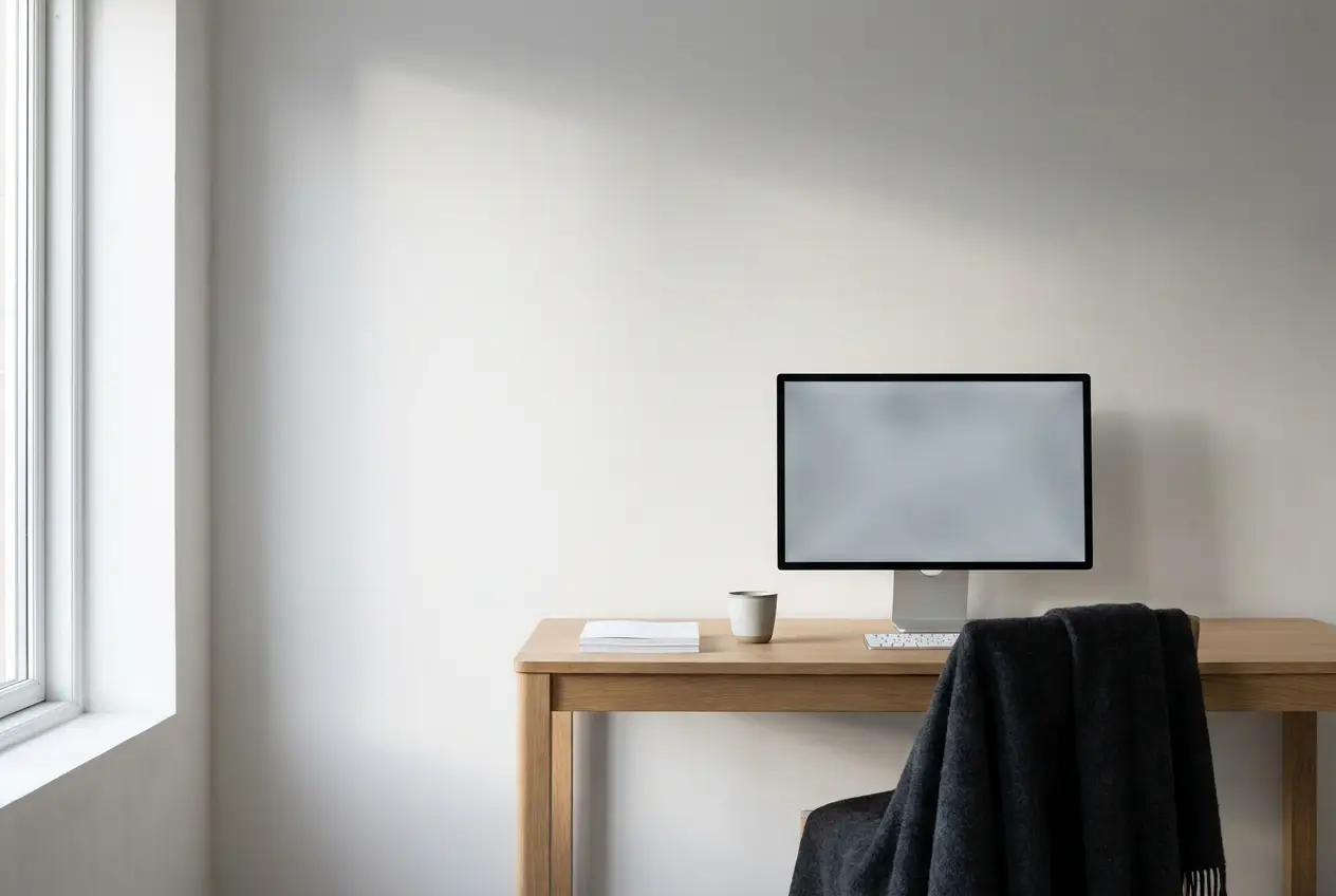Arbeitsplatz mit Entwurf einer Betriebswebsite